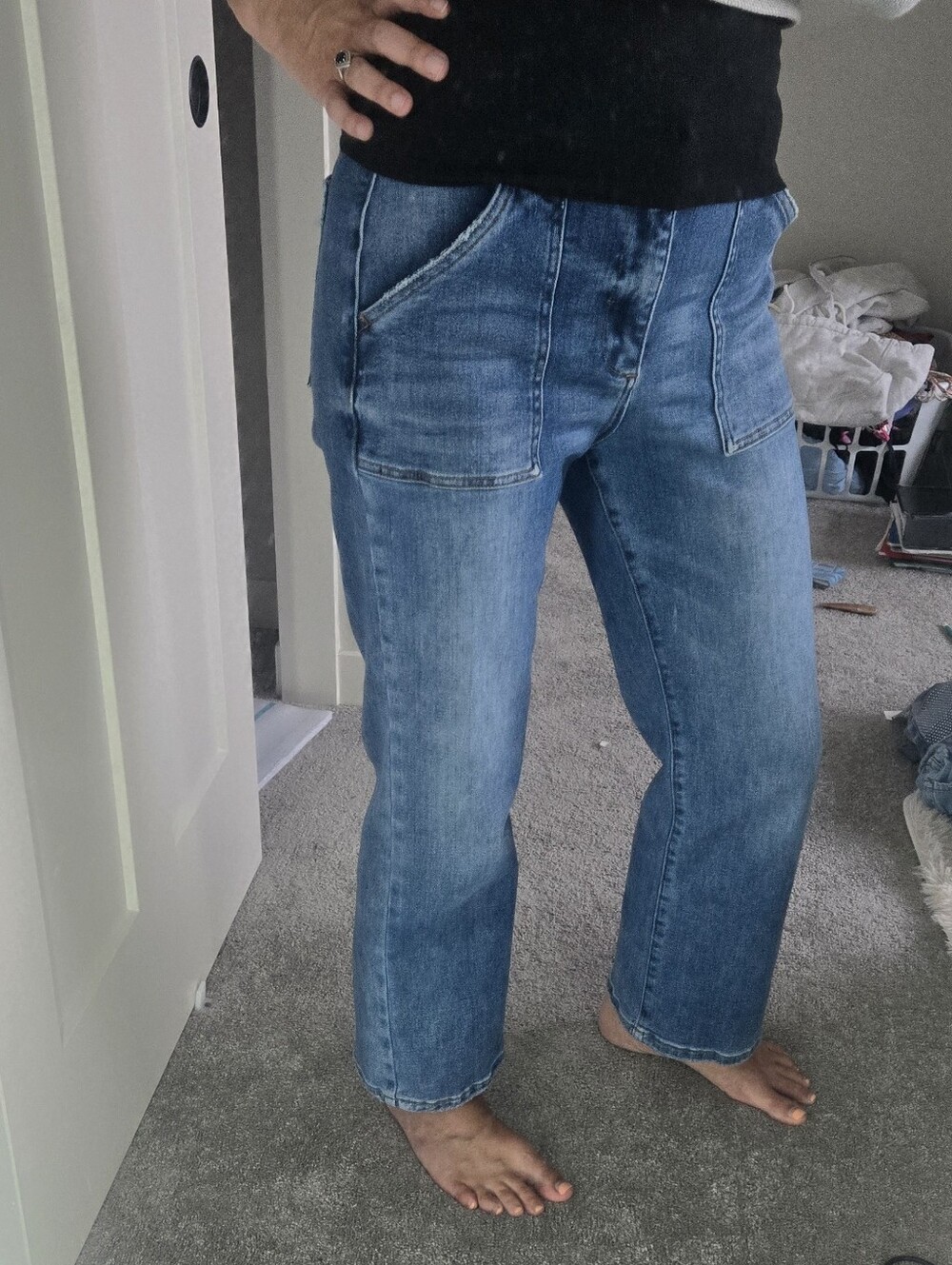 Risen Women’s High-Rise Straight Leg Jeans -  Size 27, Size 5
